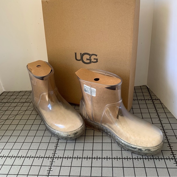 UGG Drizlita Rain Boots Womens Size 8  CLEAR Waterproof Rubber Shoes NEW - Picture 5 of 6